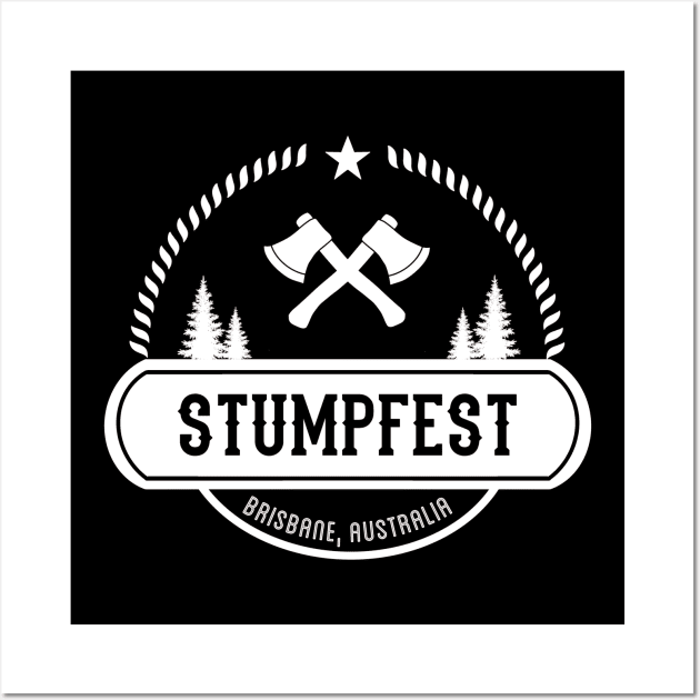 Stumpfest White Wall Art by Black Red Store